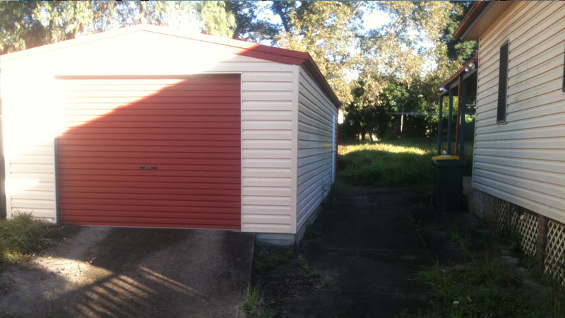 A garage before cleanup.